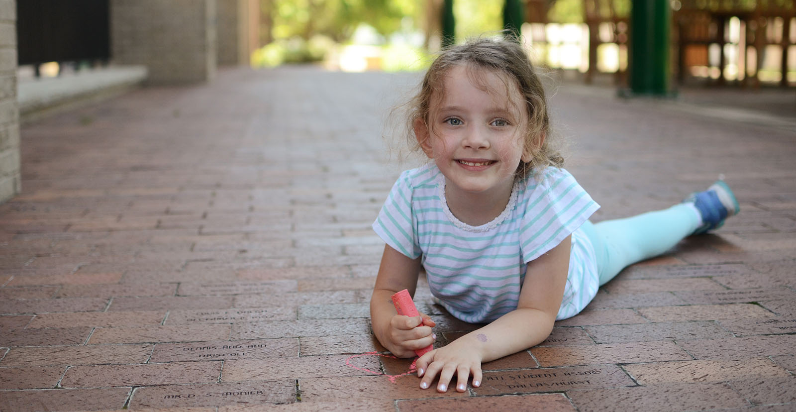 Matilda playing near our bricks