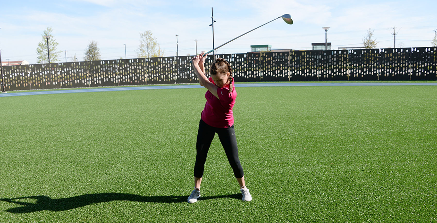 Carley Thornton, Alyssa Thronton Golfer swinging