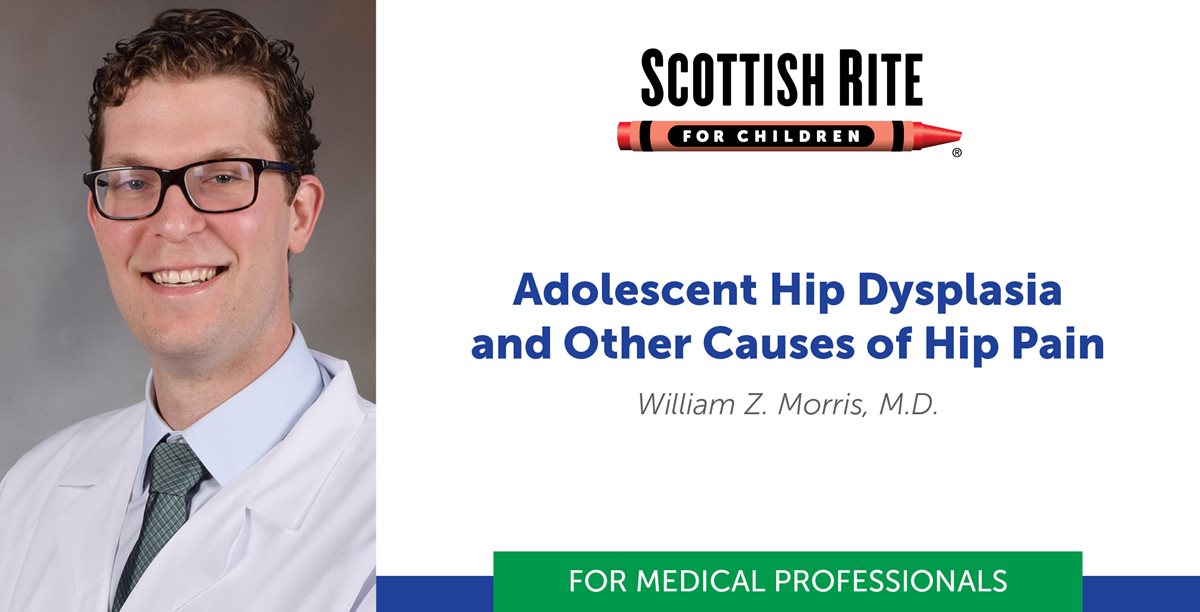 NFMP-Morris Research showcasing adolescent hip dysplasia alongside other potential causes of hip pain, emphasizing key anatomical aspects.