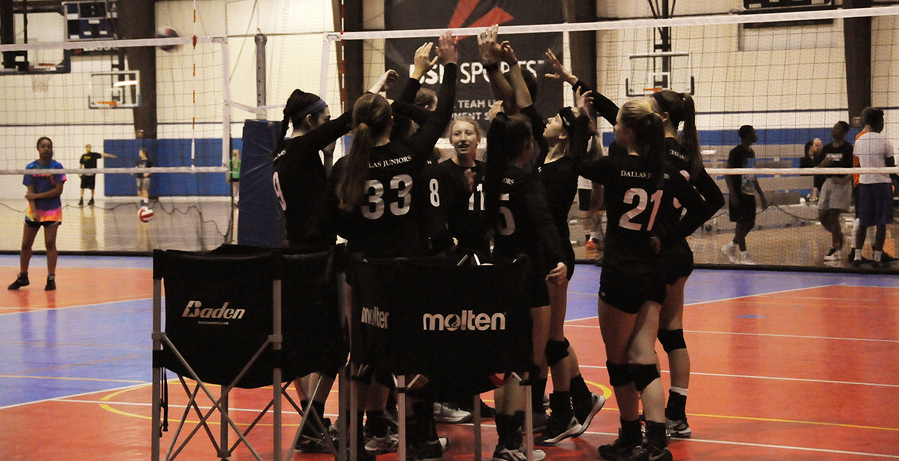 group Volleyball practice
