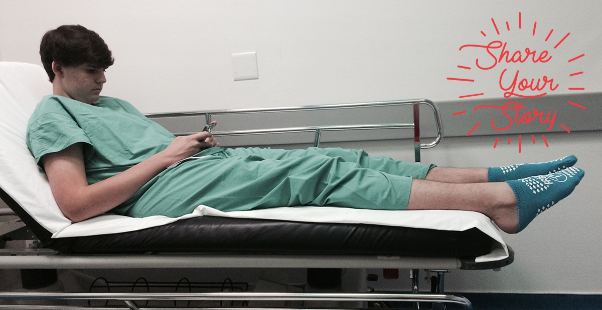 sam-header-image sam on stretcher before surgery