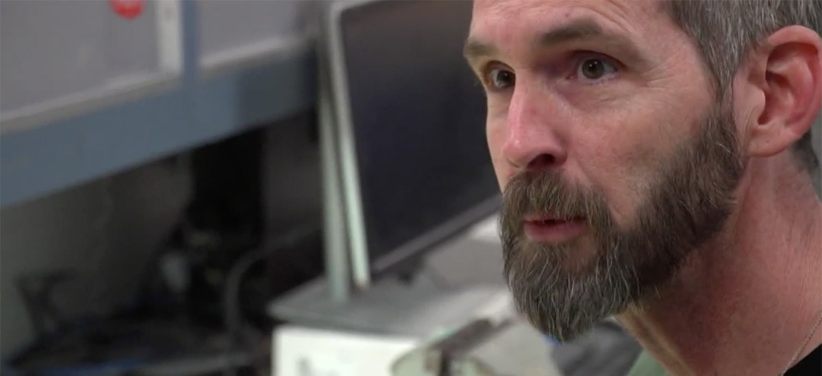 Dwight-story Dwight Putnam being interview by WFAA, Channel 8.