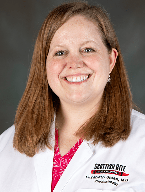 Dr. Elizabeth Sloan Bio Image Elizabeth E. Sloan, M.D., Staff Rheumatologist at Scottish Rite for Children