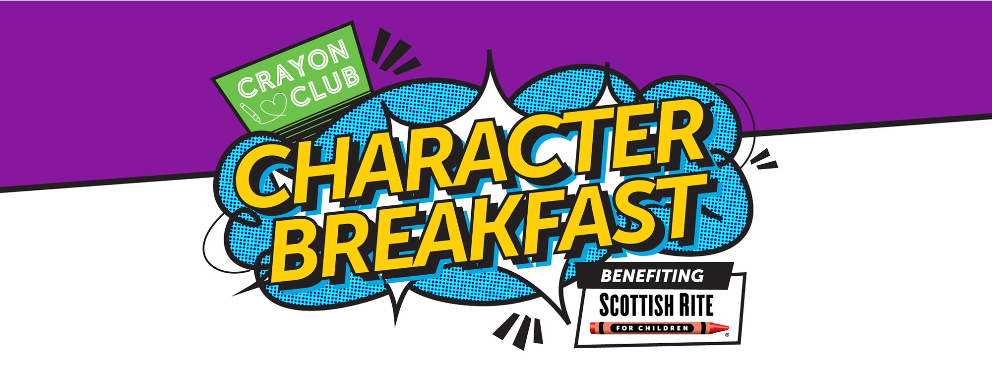 CharacterBreakfast_BlogHeader Texas Scottish Rite Hospital for Children Crayon Club logo
